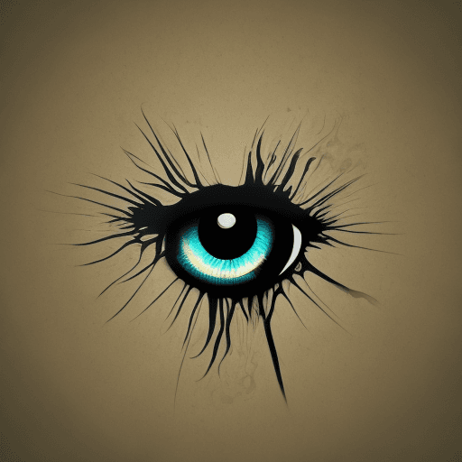AI generated: art brush, logo, HD, eye