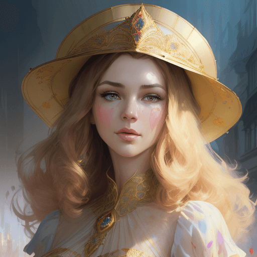 AI generated: fantastic face, caucasian, beautiful look, dtailed dress, detailed hair, nice hat, ultra focus, face...