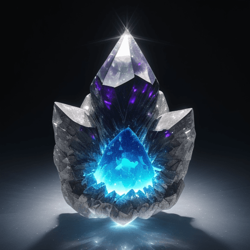 AI generated: The back of the crystal was flat and the front rounded.  The crystal sparkled like a geode. The ston...