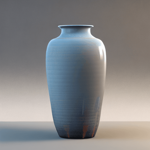 AI generated: ceramic vase, pottery art, bladerunner inspired, high quality, octane render
