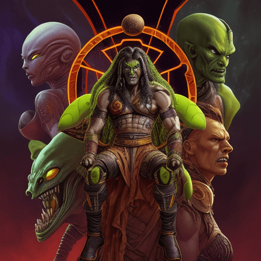 AI generated: alien race xortan