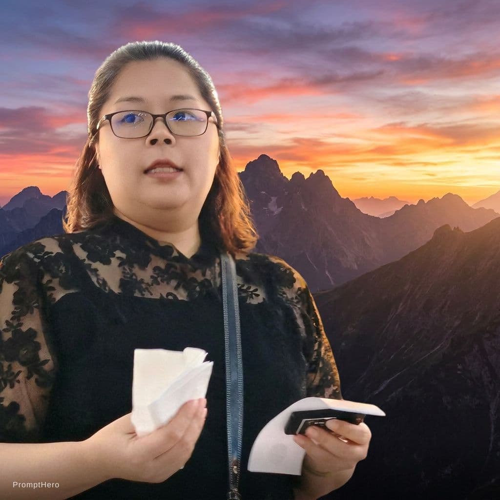 Hero prompt: พระอาทิตย์ตกดินสวยงามเหนือภูเขา