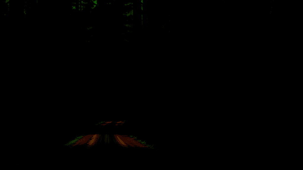 AI generated: A scary dark forest from a horror movie with tall trees and lush foliage, a dirt road winding throug...