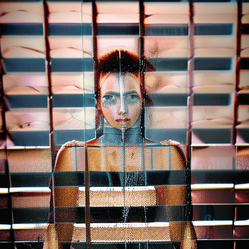 AI generated: Latina holding big tits with one hand sitting in the shower