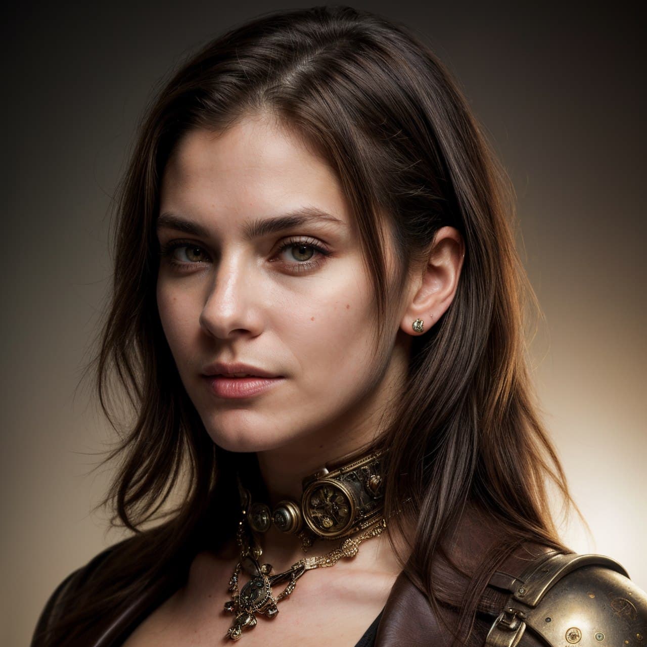 AI generated: epic realistic, mdjrny-v4 style, a (beautiful:1. 2) steampunk woman, detailed face, realistic, ((Mas...