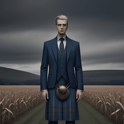 AI generated: High resolution photography a man stands with his head down in some tall corn, in the style of fashi...