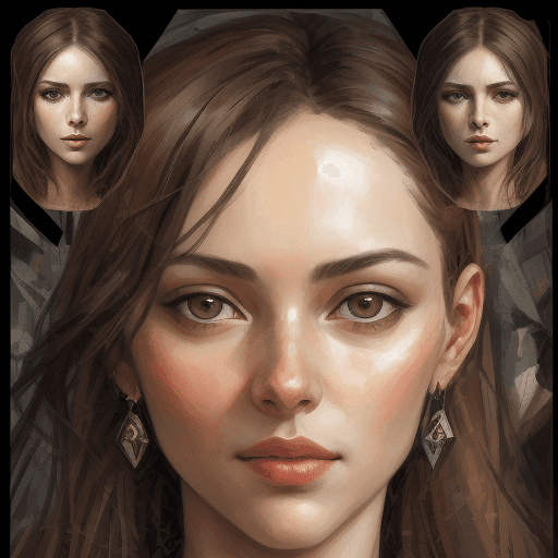 AI generated: a collage of women face in mosaic, in the style of andrew atroshenko, peter gric --ar 73:109 --styli...