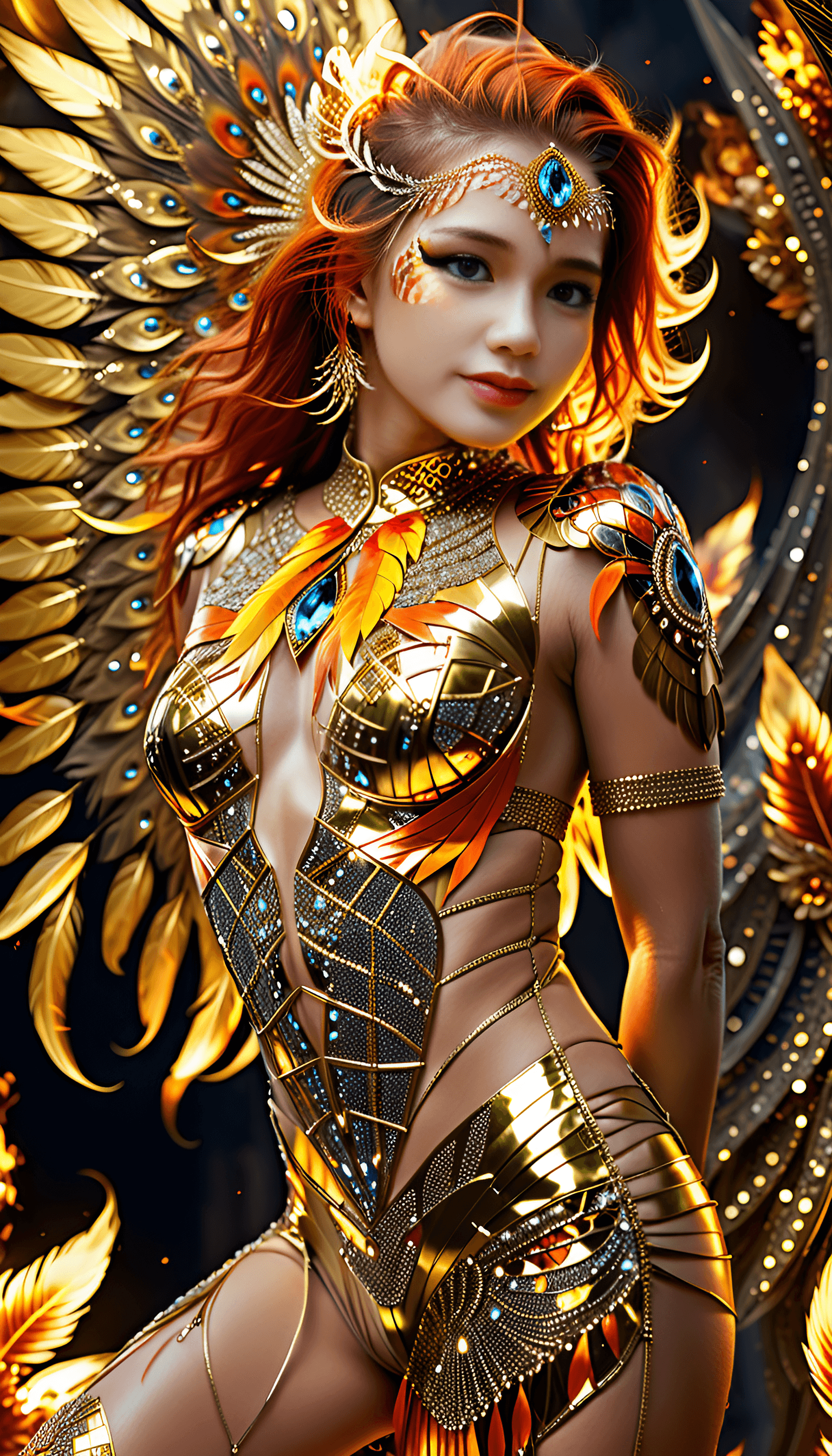 AI generated: acid lighting, from below, hyperdetailed, hyper realistic, epic action full body portrait Incredible...