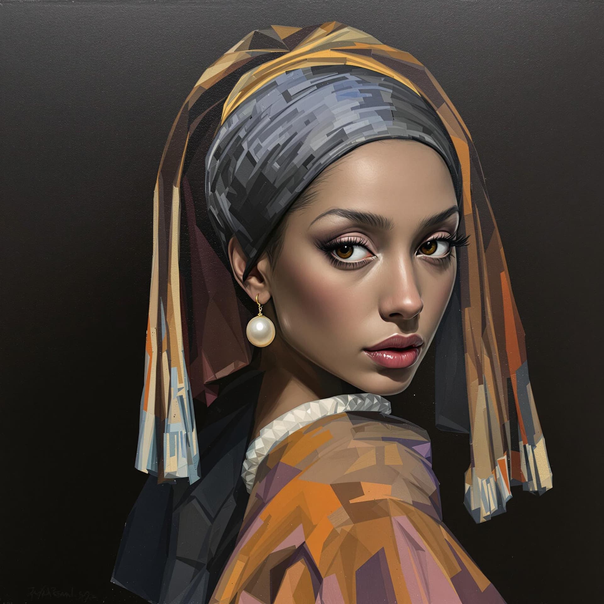 AI generated: Travis Scott inspired by The girl with a pearl earring