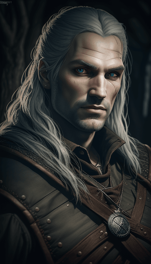 AI generated: Portrait The Witcher, style Andrzej Dragan photos