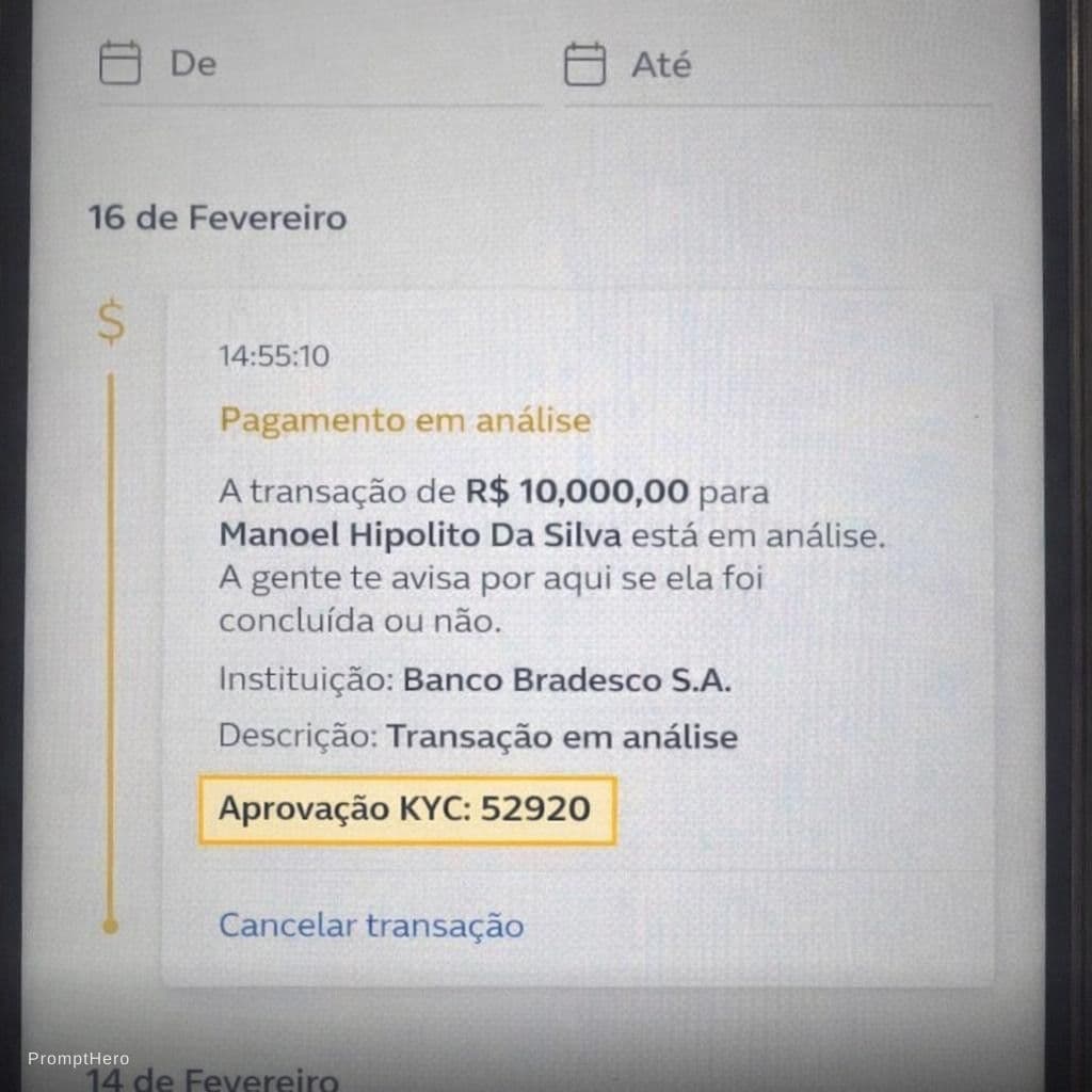 AI generated: Um código de aprovação KYC 