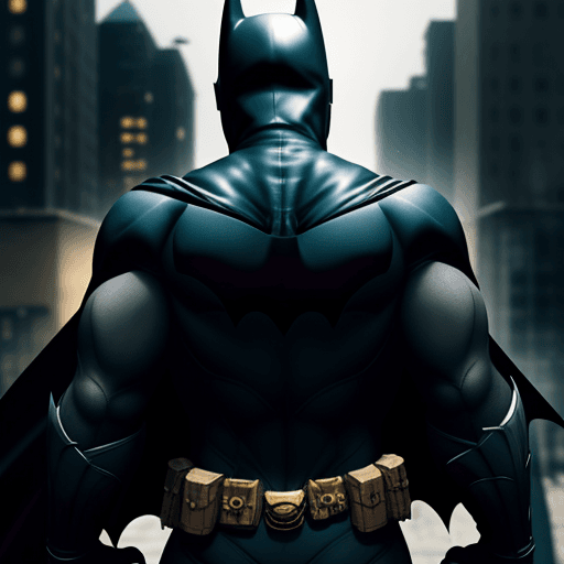 AI generated: batman with his back turned