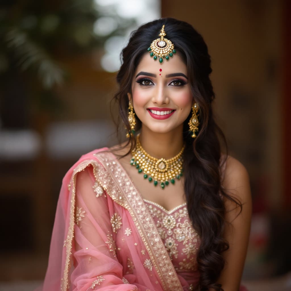 AI generated: indian fashion girl photography