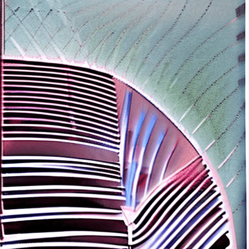 AI generated: Naum Gabo style, abstract creation,  Ligne Claire, city pop