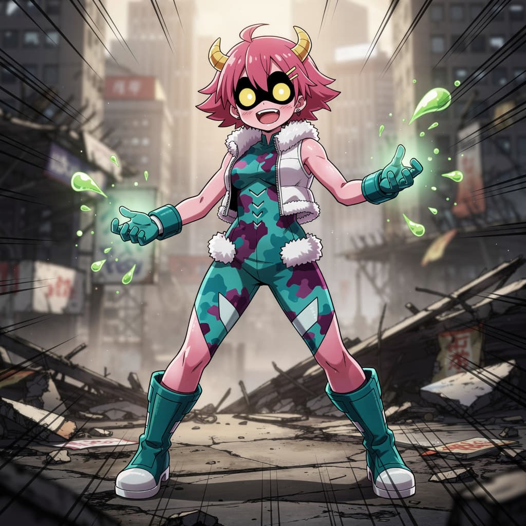 AI generated: Mina ashido