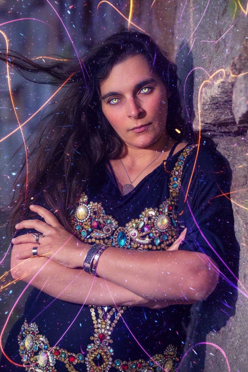 AI generated: hyperrealistic photo, portrait photography in a symmetrical composition, soft lighting, delicate ski...