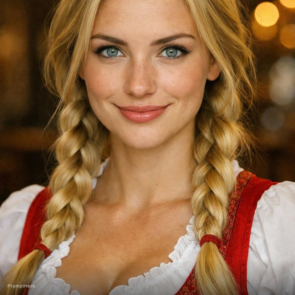 AI generated: identical face to reference, 24 year old beautiful German woman, exact same face as reference, brigh...