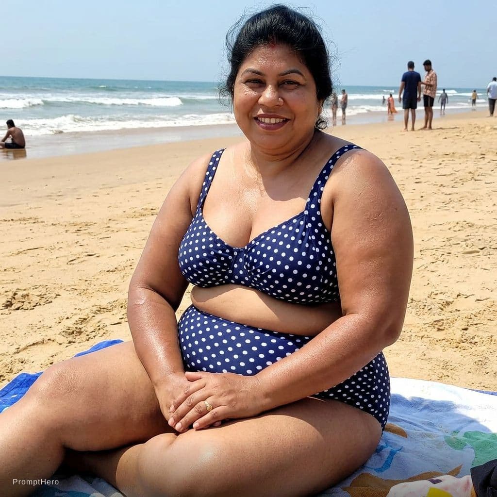 AI generated: Fatty body bikini 