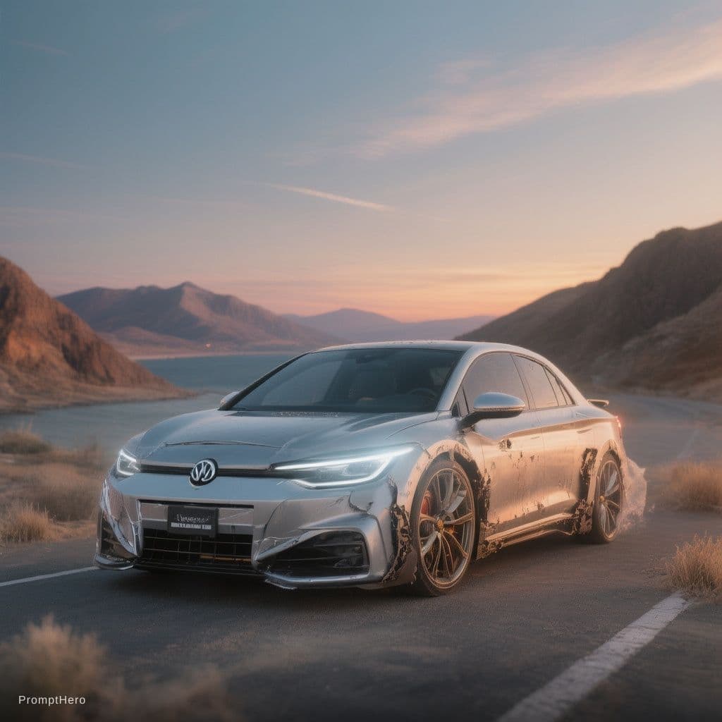 AI generated: Draving a car
