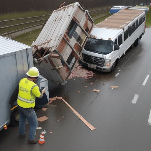 AI generated: Photo of a drop project accident, caused of unsecure the load well
