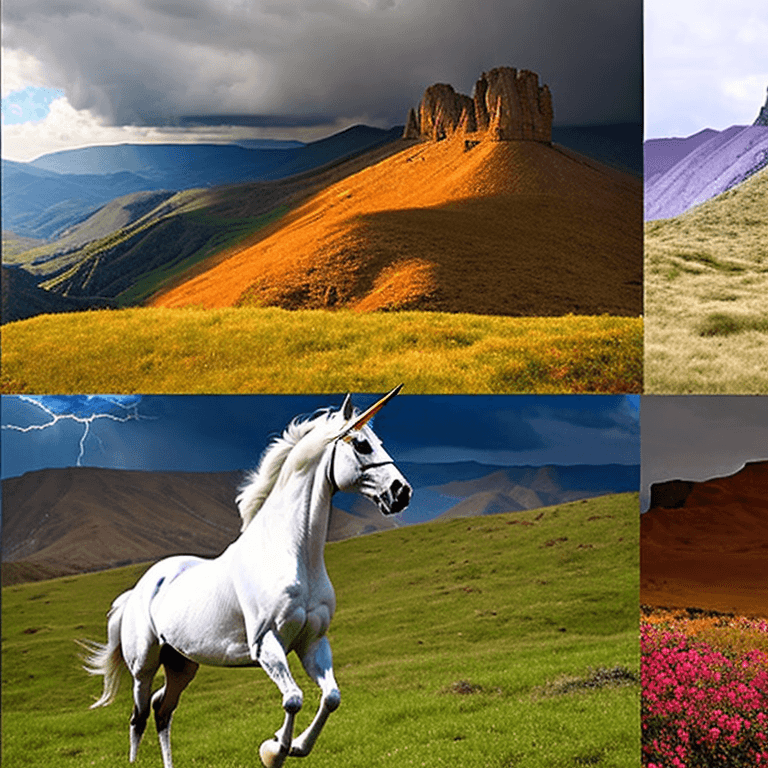 AI generated: (hyperrealism : 1. 4), (award winning: 1. 4) (masterpiece photo: 1. 4) BREAK a (colorful unicorn: 1....