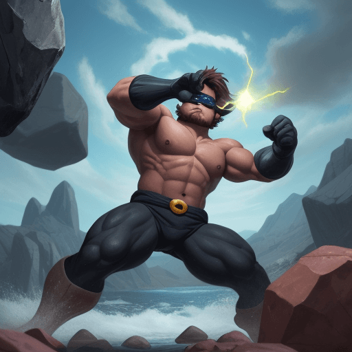 AI generated: A cyclops throwing a rock