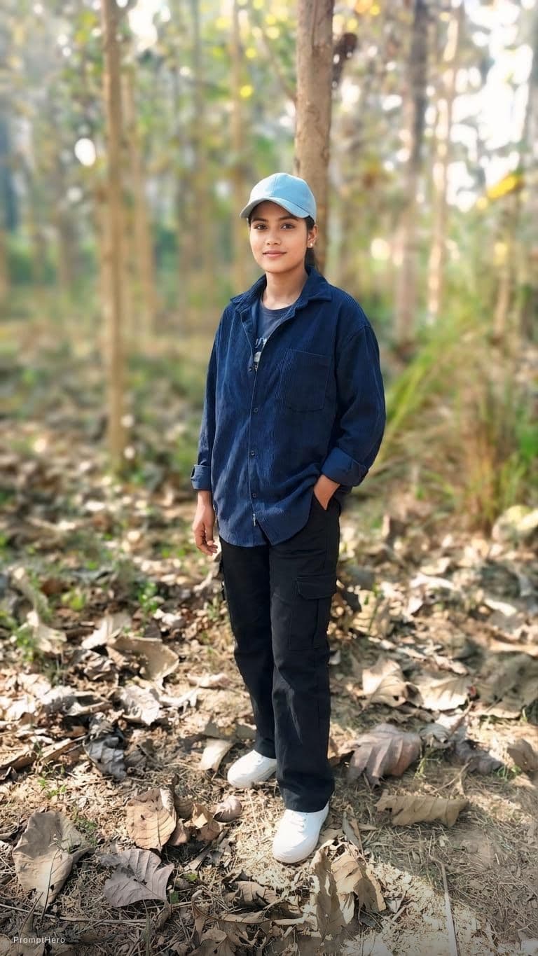 AI generated: Beautiful Indian girl, 21 years old, aesthetic streetwear, realistic, soft lighting, Instagram model...