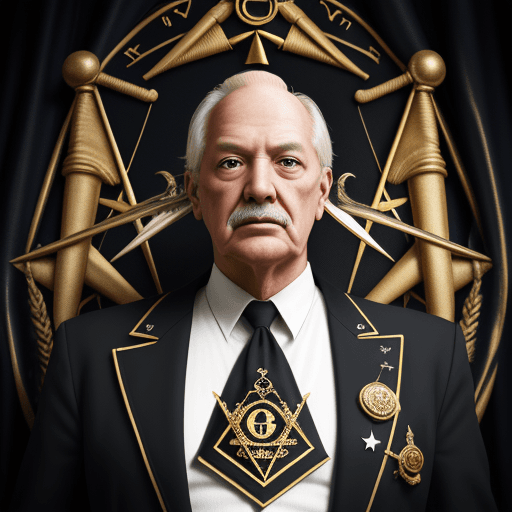 AI generated: Photo of a ultra realistic freemason