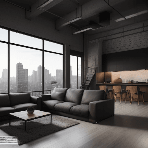 AI generated: high resolution photography interior design, interior design magazine, minimalist design, cosy atmos...