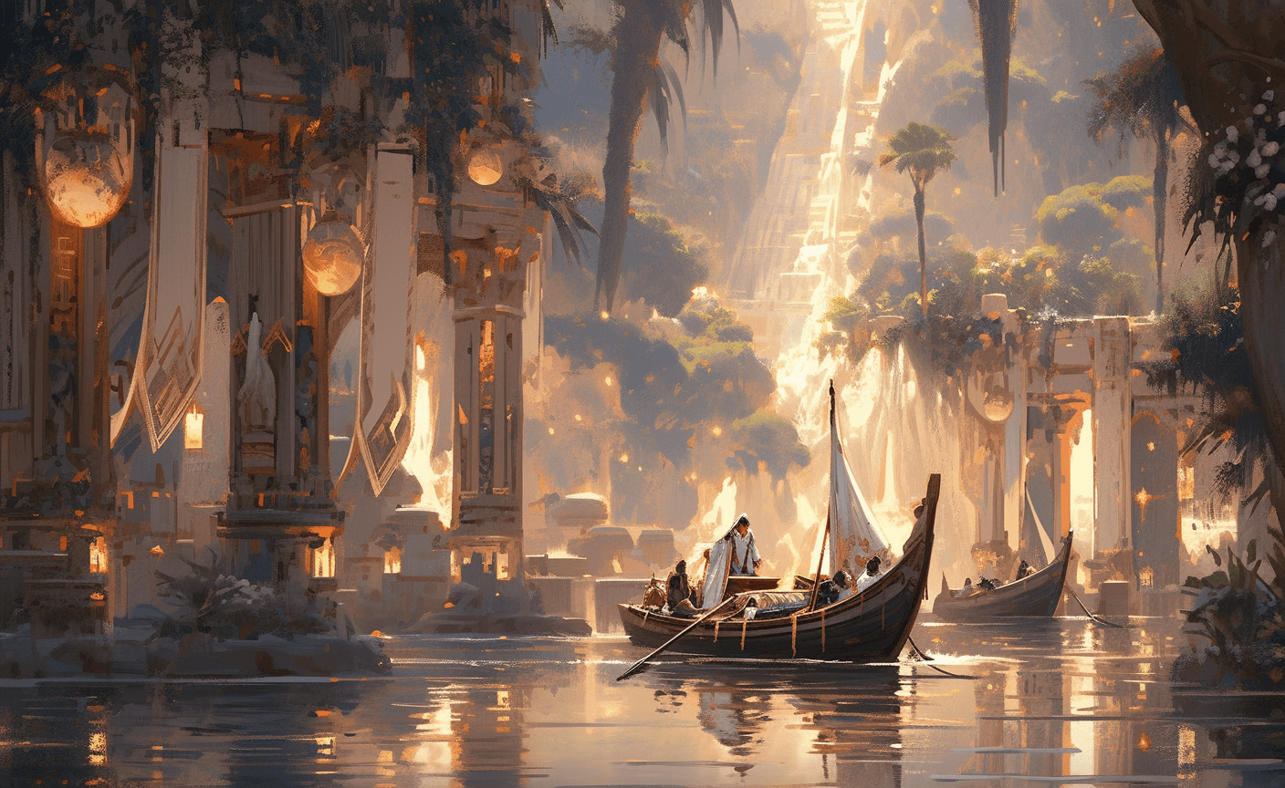 AI generated: epic journeys in hobbit hd wallpaper, in the style of venetian rococo, multiple filter effect, dark ...