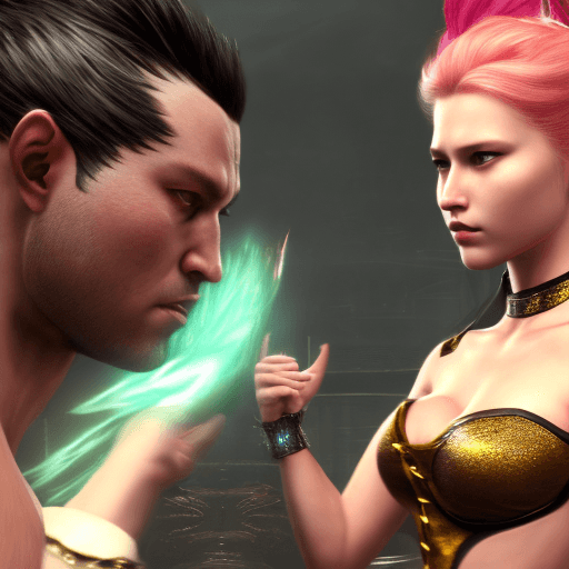 AI generated: white european irish seductive woman Anna ok lets continue Iron Fist Tournament Semi Final everyone ...