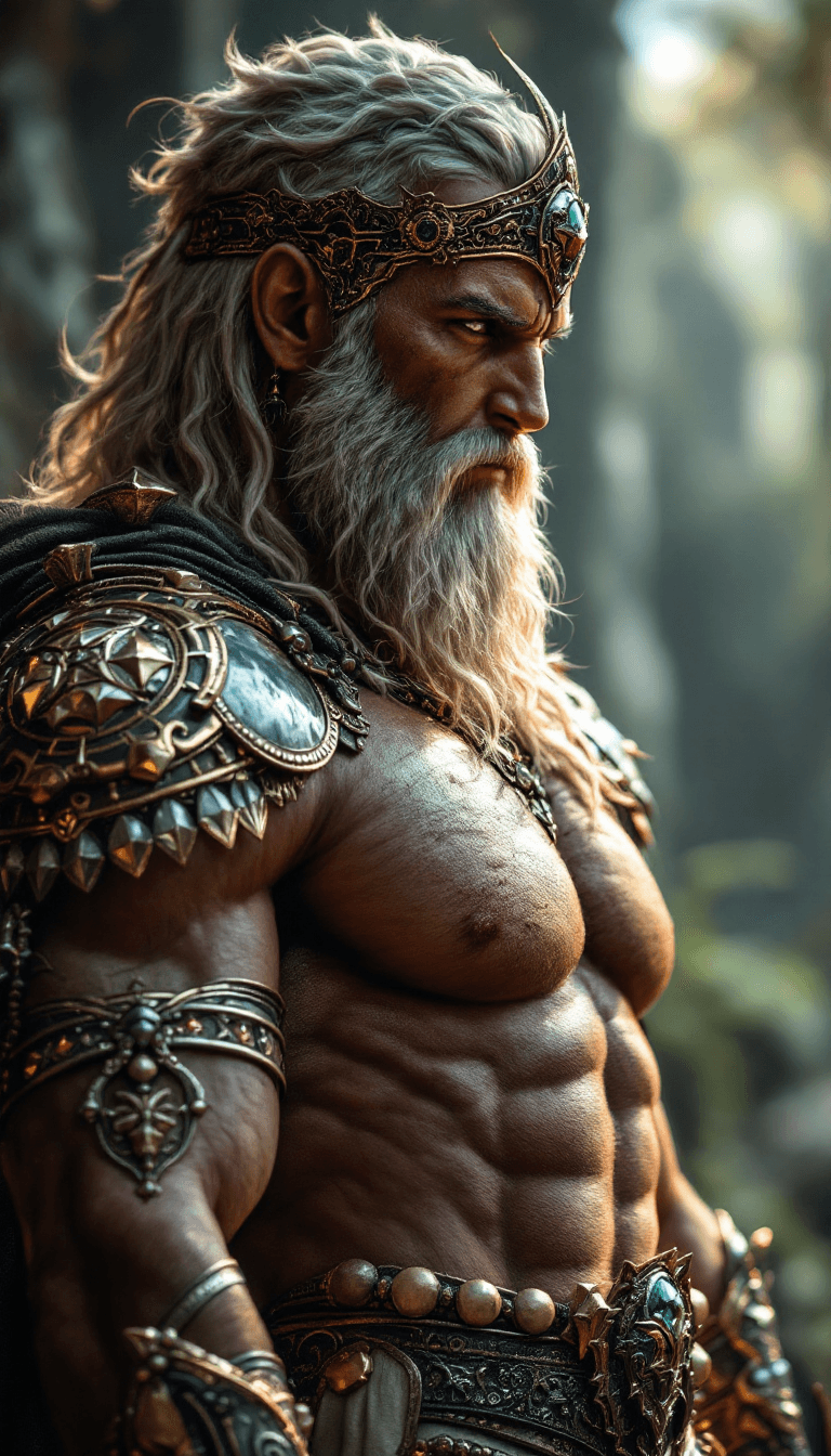 AI generated: Hades, greece, fantasy light armor withe many accessories and detailles, beauty, 4k, ultra hd, god, ...