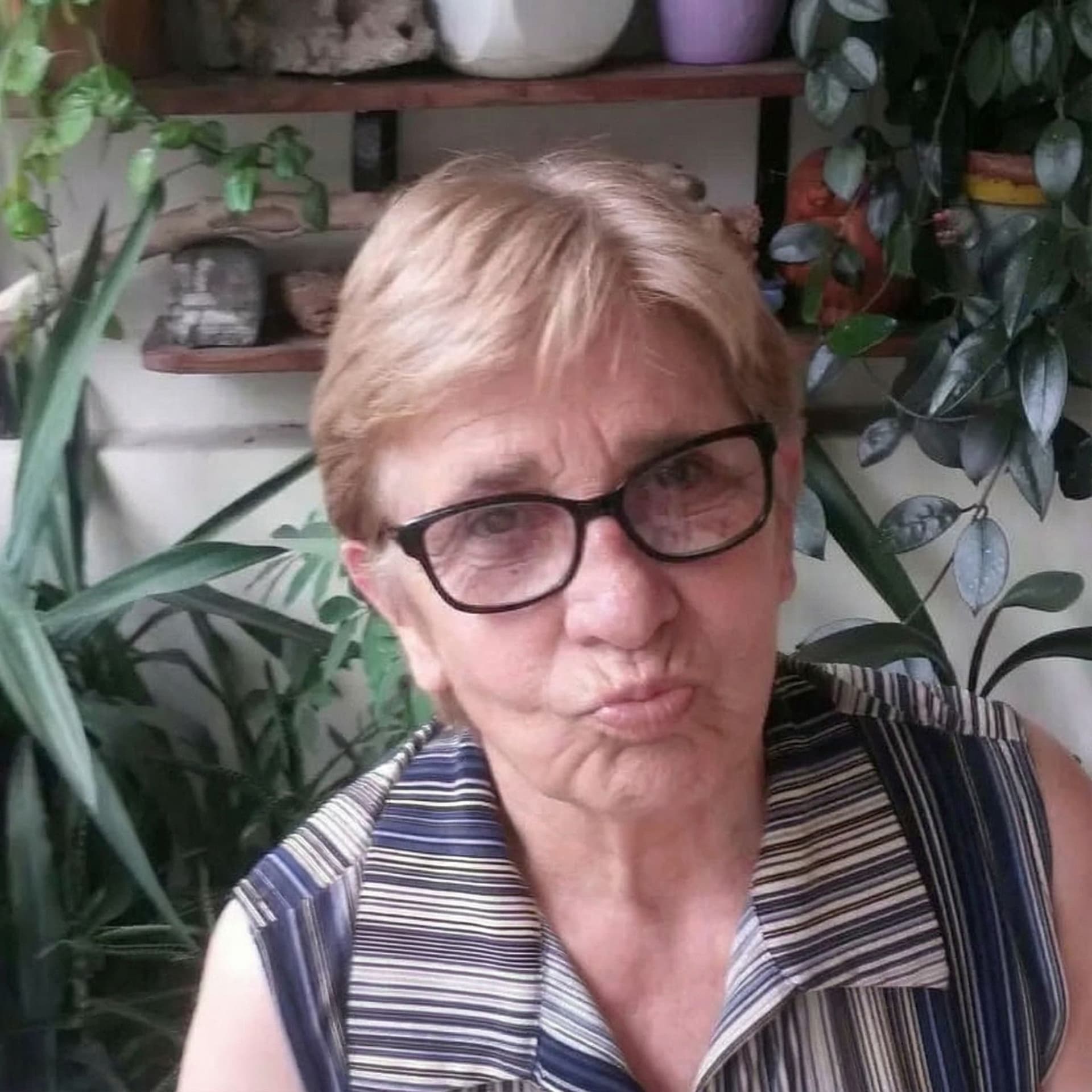 AI generated: let girl in photo make duck face upper lips 