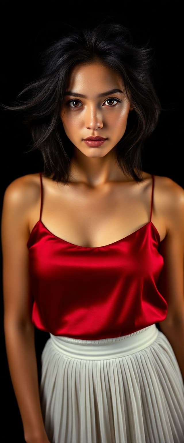 AI generated: :High resolution full-body portrait, professional photography style. Supermodel, heart shaped face. ...