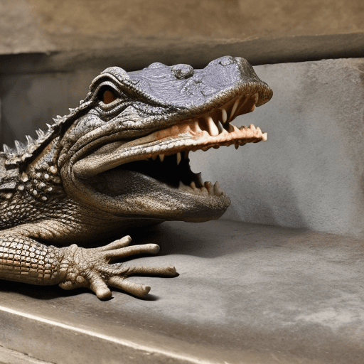 AI generated: caiman dentro de una taza de cafe
