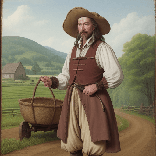 AI generated: A farmer in the 17th century in Dainville Bertheleville
