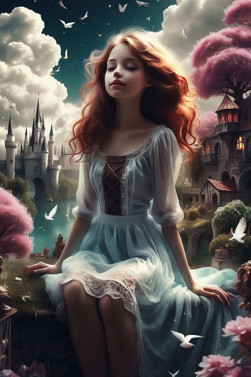 AI generated: Dreams come true,surealism image of beautiful fantasy imagination,high detailed,8 k ,very high detai...