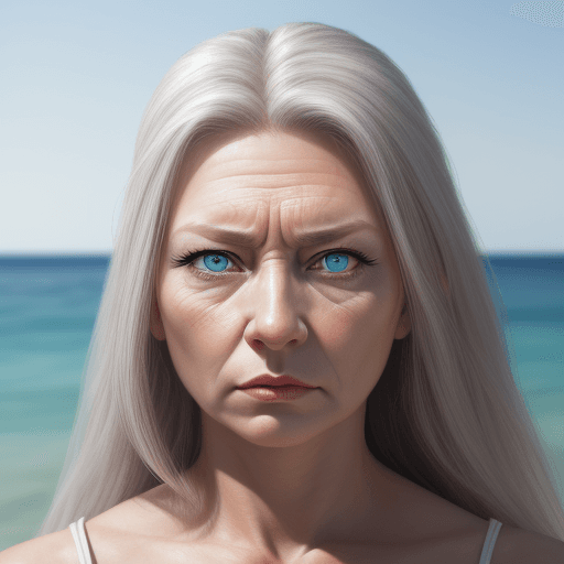 AI generated: Hyper realistic eye level  photo of a napęd woman