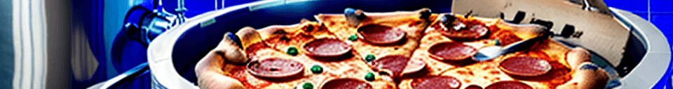 AI generated: pizza in water heater