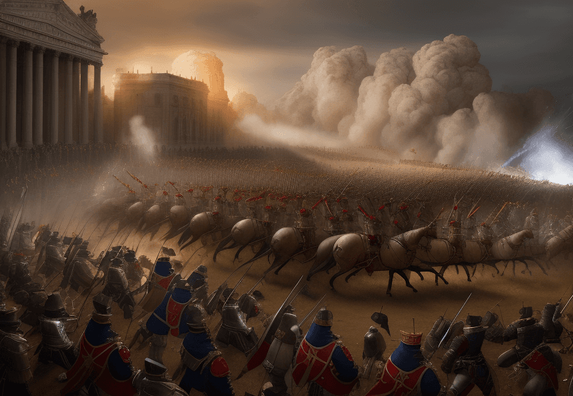 AI generated: the spanish battles, Napoleonic war scenario, dramatic lighting, digital art, 8k, extremely detailed...