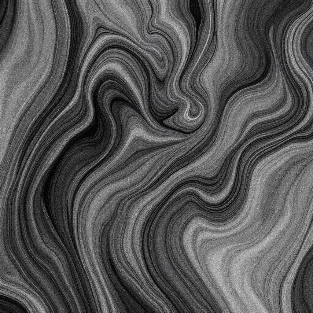 AI generated: Grayscale texture with a predominance of 96% black; suggestive rhythmic curvilinear textures to conv...