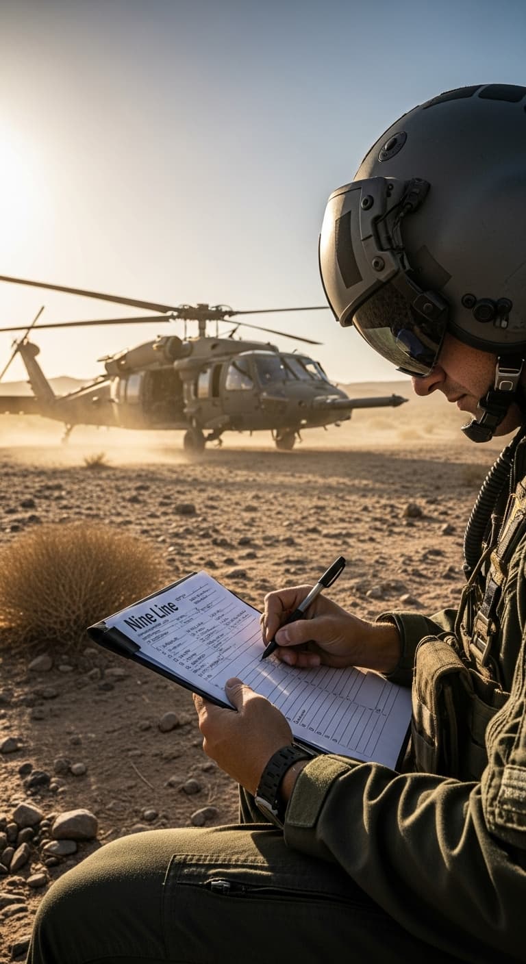 AI generated: 9 line MEDEVAC