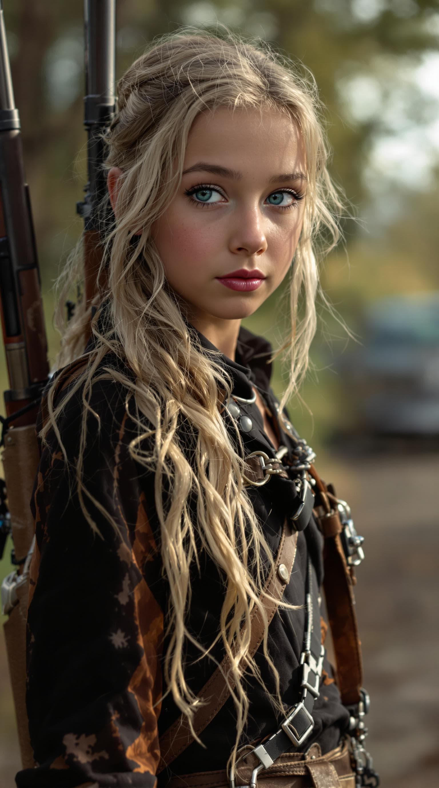AI generated: a professional photo of a exceptionally beautiful girl in the world (age 10), highly detailed, futur...