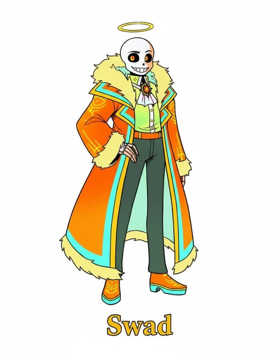 AI generated: “Cartoon-level detail skull simple design like Sans from Undertale: one-piece fused skull with no se...