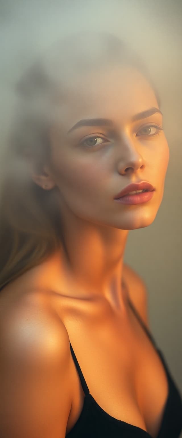 AI generated: "A professional full body photograph depicting a supermodel in her early twenties, exuding grace and...
