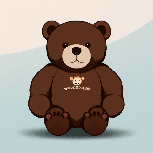 AI generated: cute bear logo professional