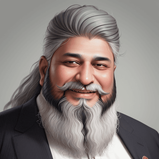 AI generated: Generate a photorealistic portrait of a nawaz shareef with beard middle-aged adult male, radiating w...