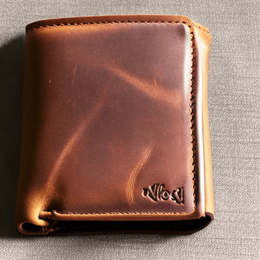 AI generated: An open leather wallet with no cash or credit cards inside. Style: comic
