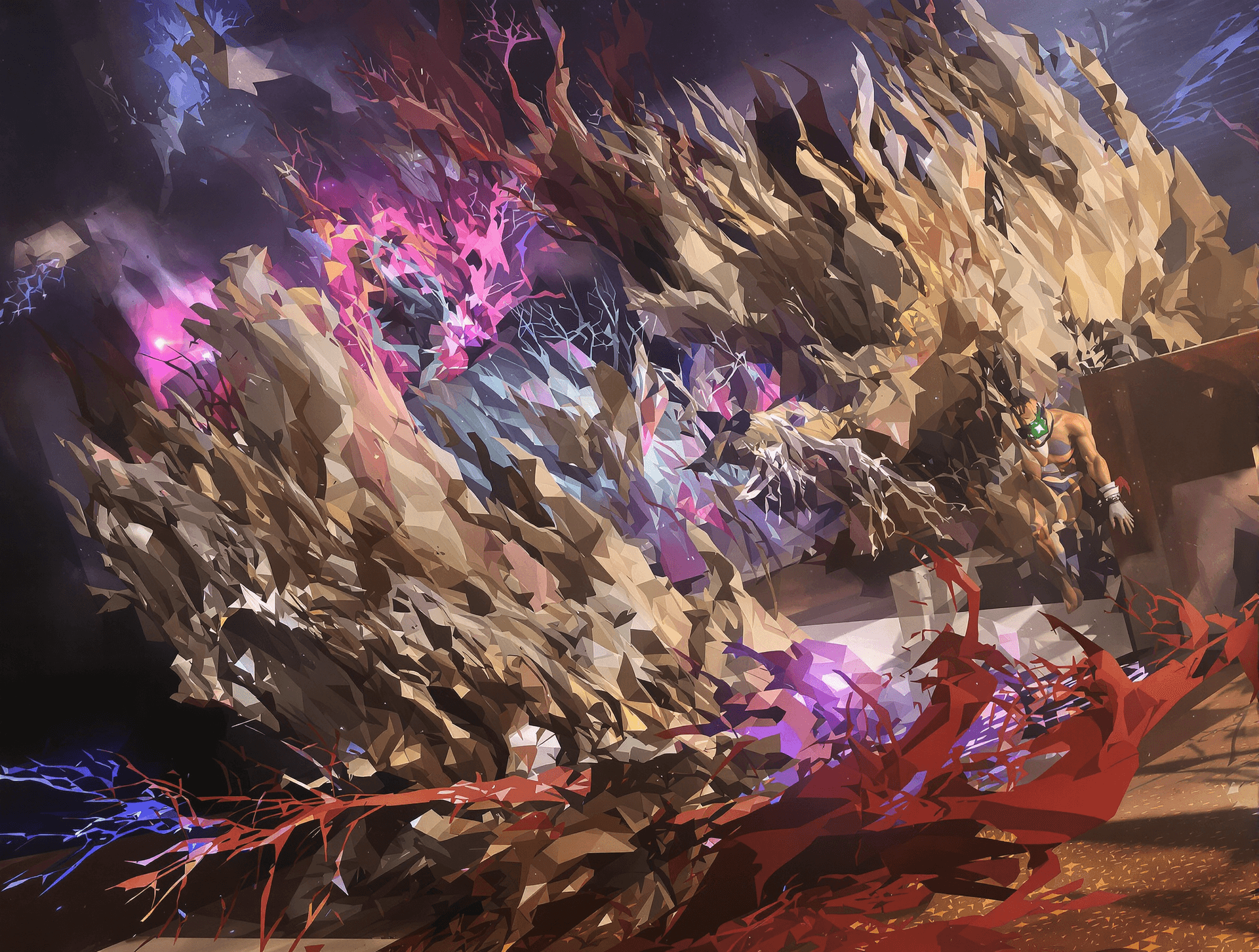 AI generated: Create a bizarre scene of loss, beauty, pain, and redemption with images never seen