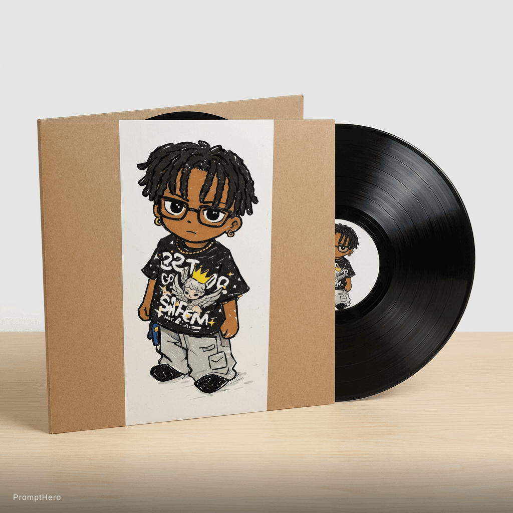 AI generated: Same face, but more stylized (Juice WRLD / Uzi-inspired)
	•	Calm, numb, dark R&B vibe
	•	Subtle blur...